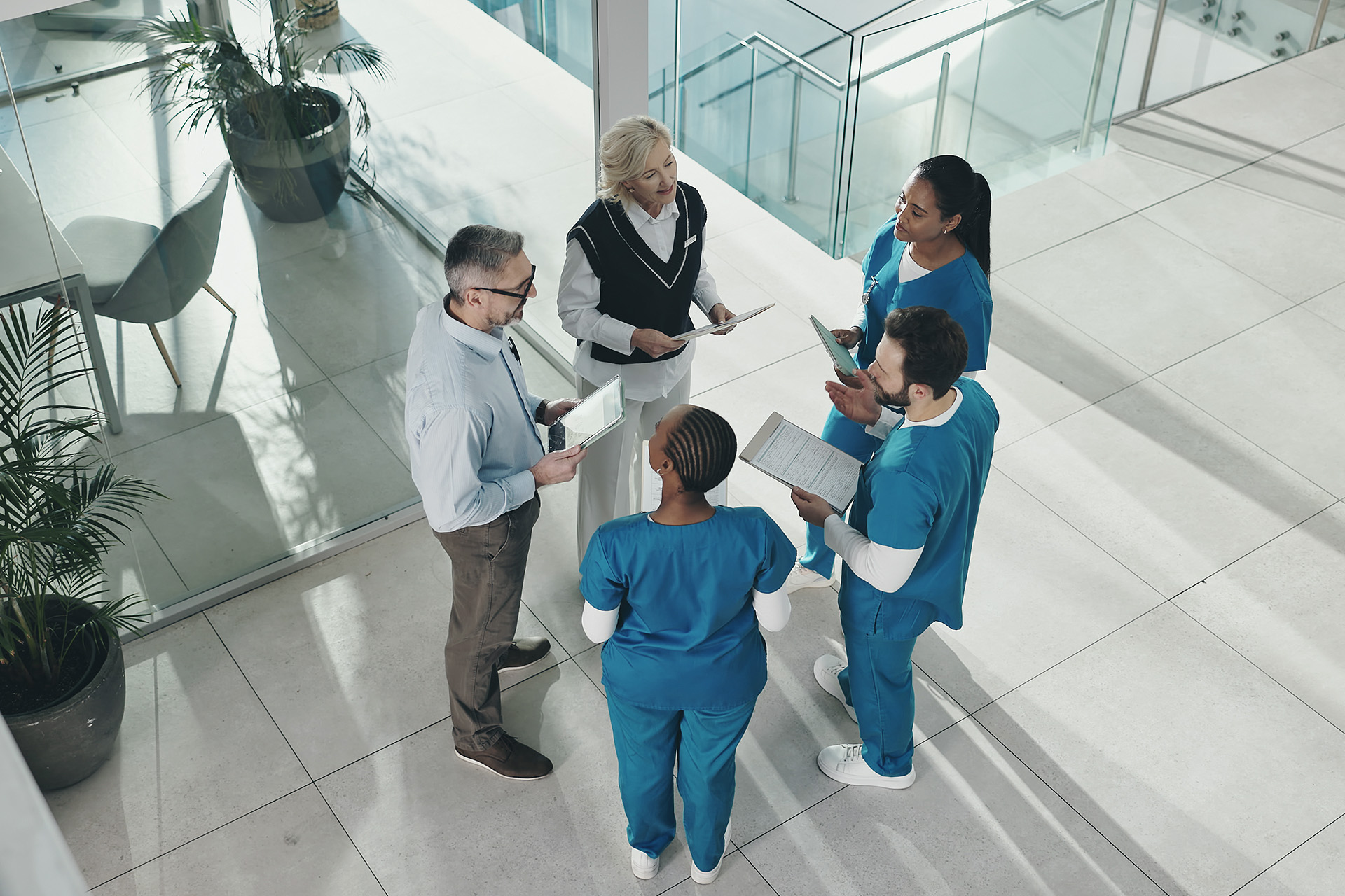 Hospital staff meeting