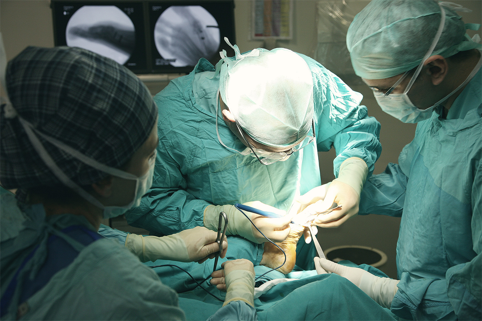 Surgical team in operation room
